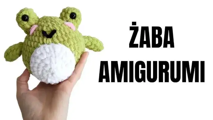 wykrój na żabę maskotkę i wycięte elementy